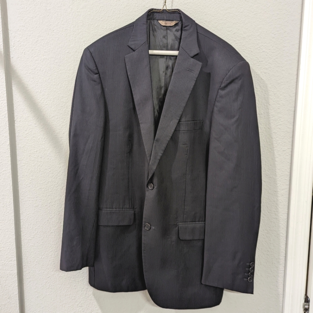 Vintage Zignone Pronto Uomo Signature Made In Italy Stripe Blazer Size 42L - Picture 2 of 10
